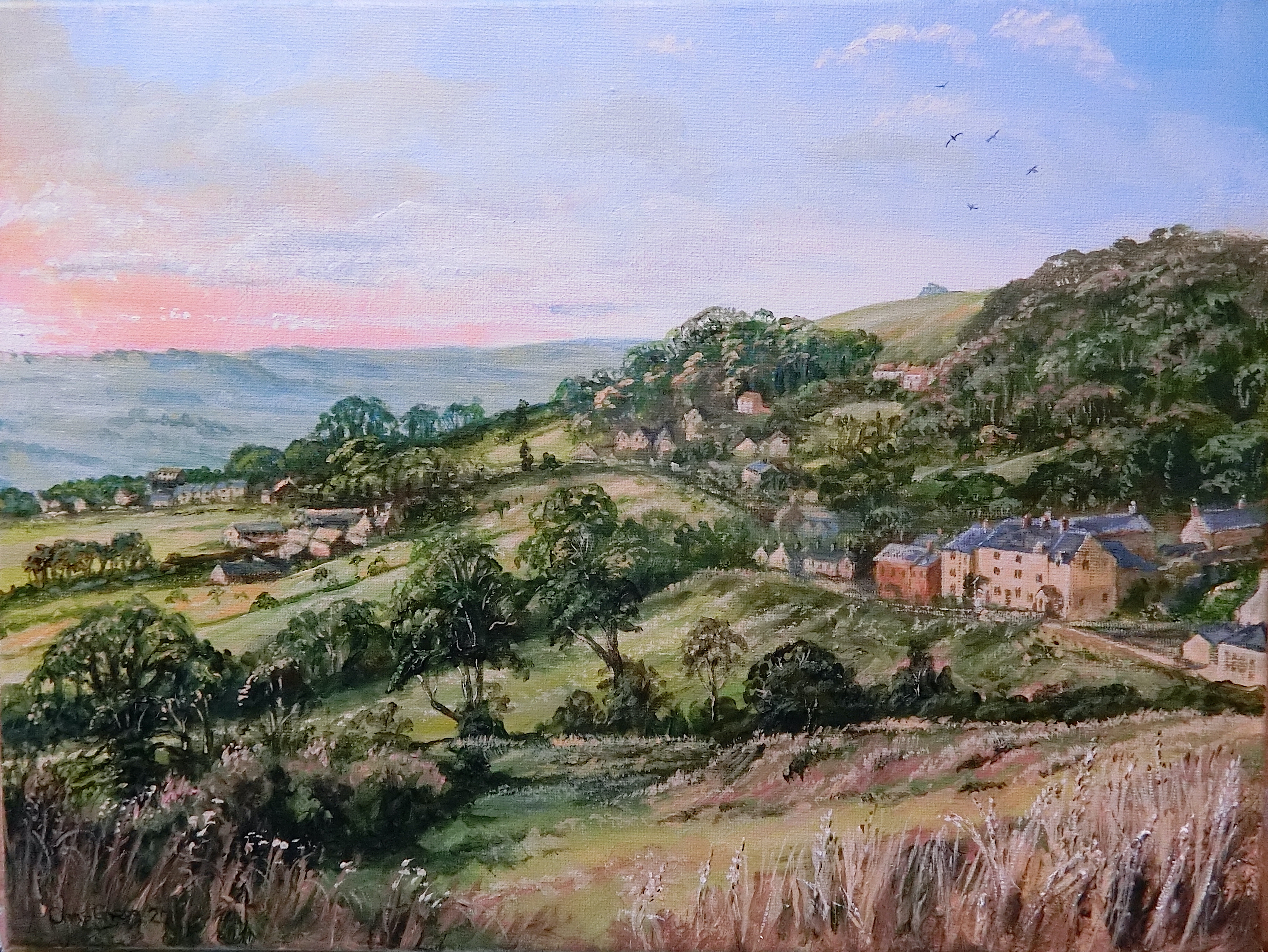 Ruscombe near Stroud, Glos, looking West from Whiteshill