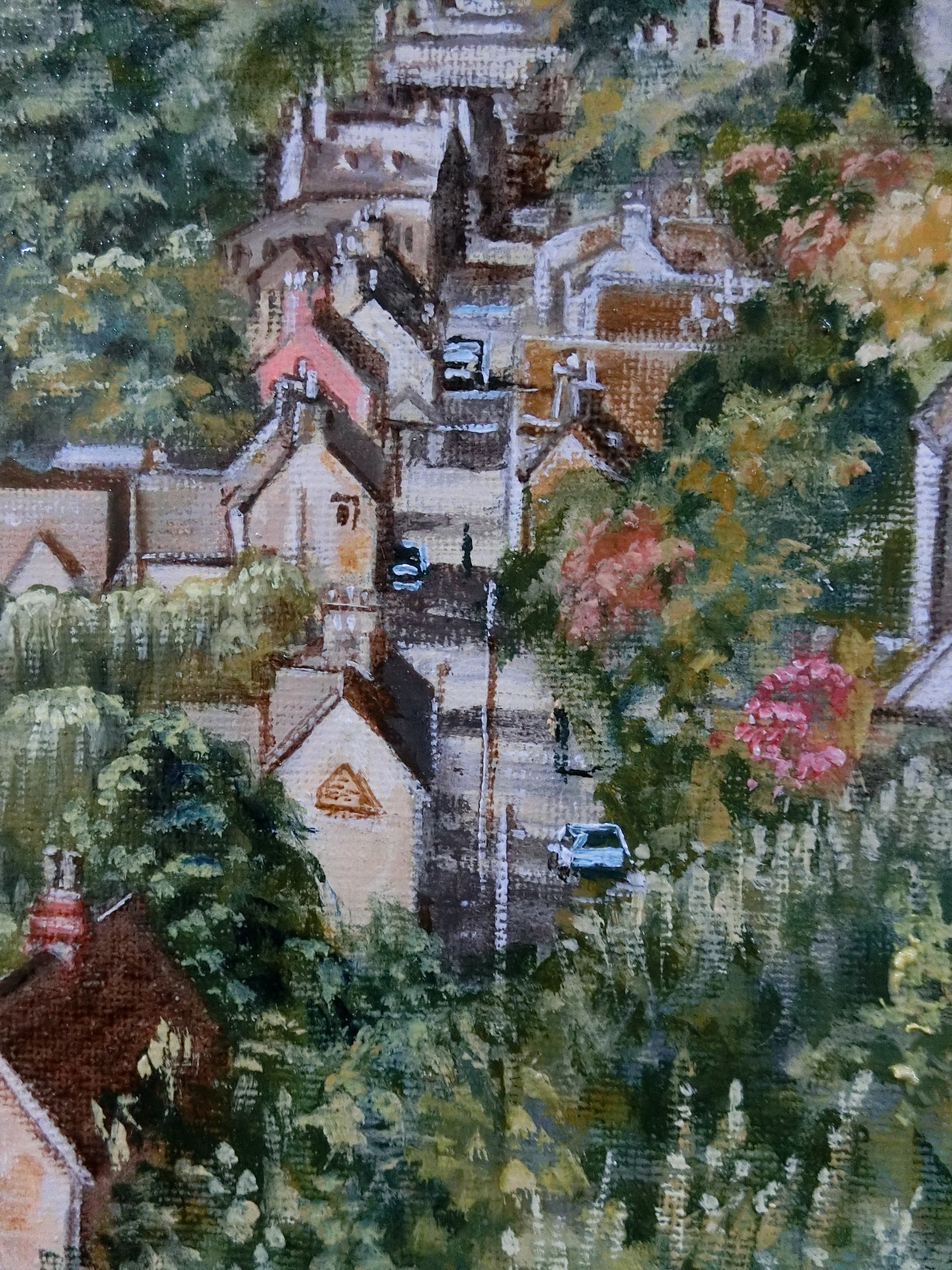 Detail from "Chalford High Street from Coppice Hill"