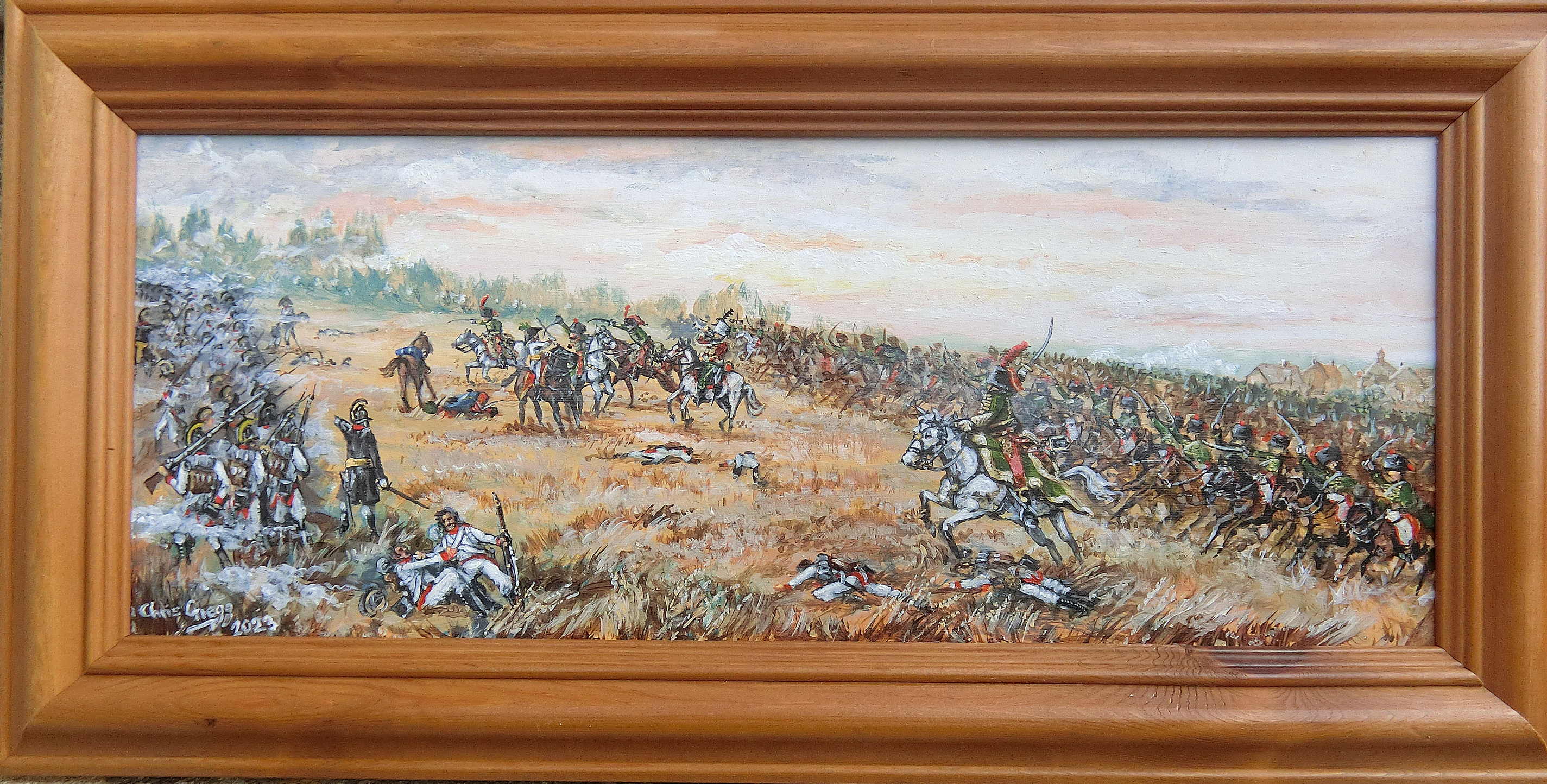 Montbrun's Division at Dünzling 1809, framed