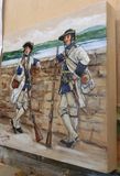 Languedoc Regiment showing side of wood panel