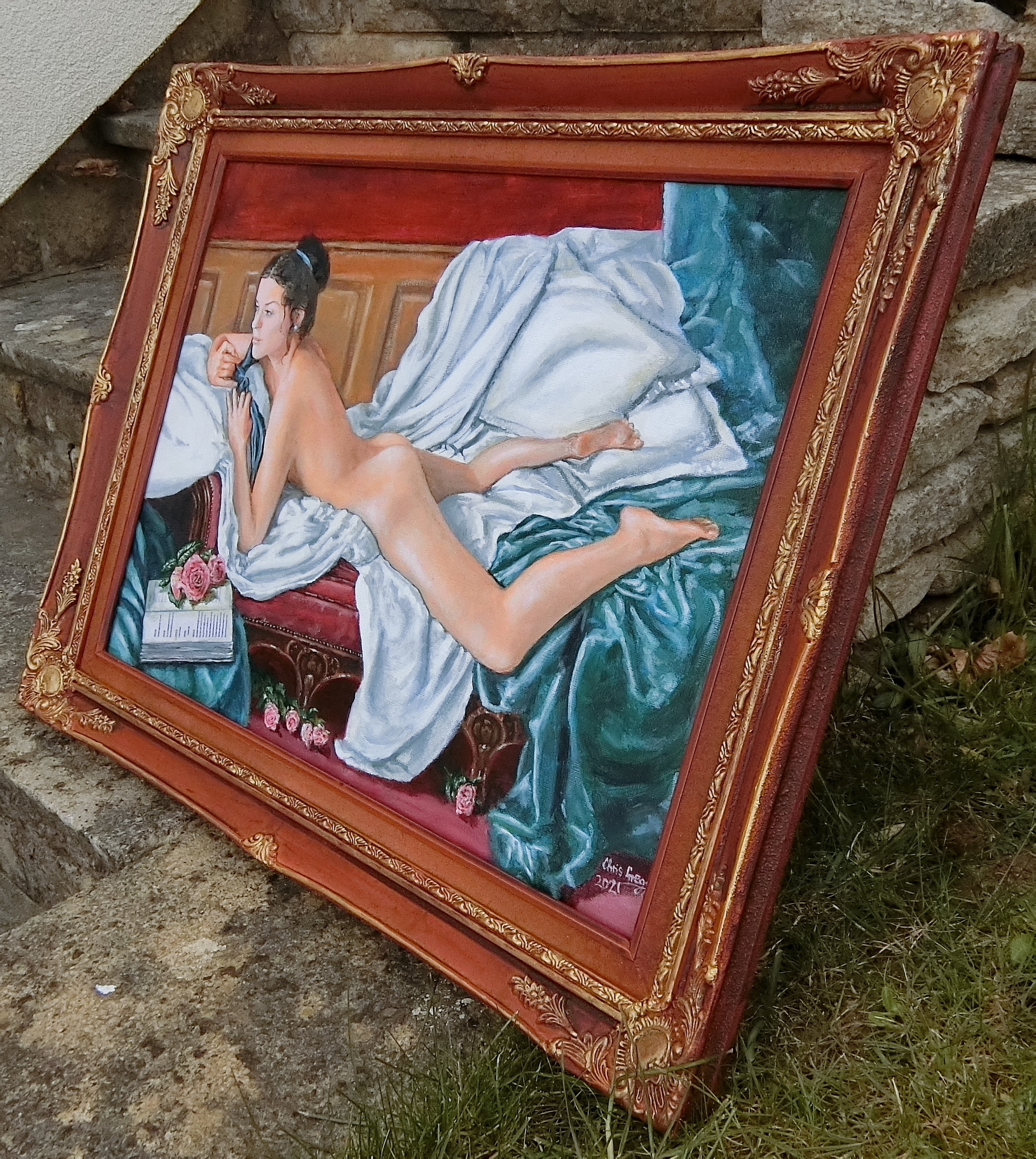 "Lady at rest" in frame