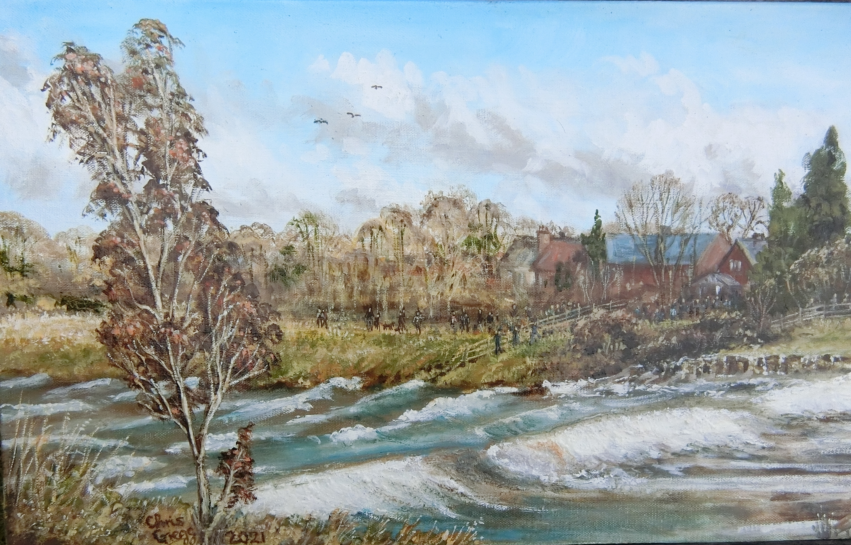 Left hand detail of The Severn Bore at Minsterworth