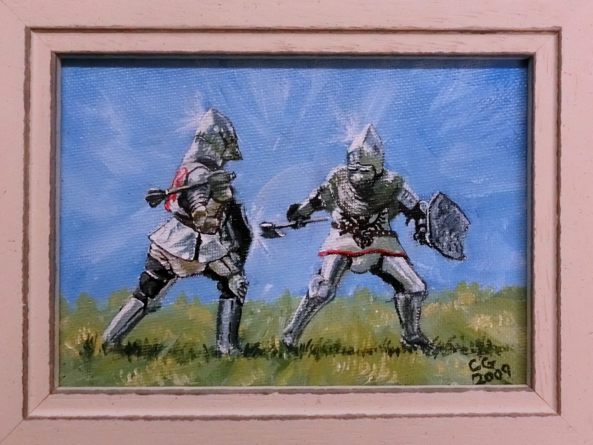 "Flash of steel" in frame