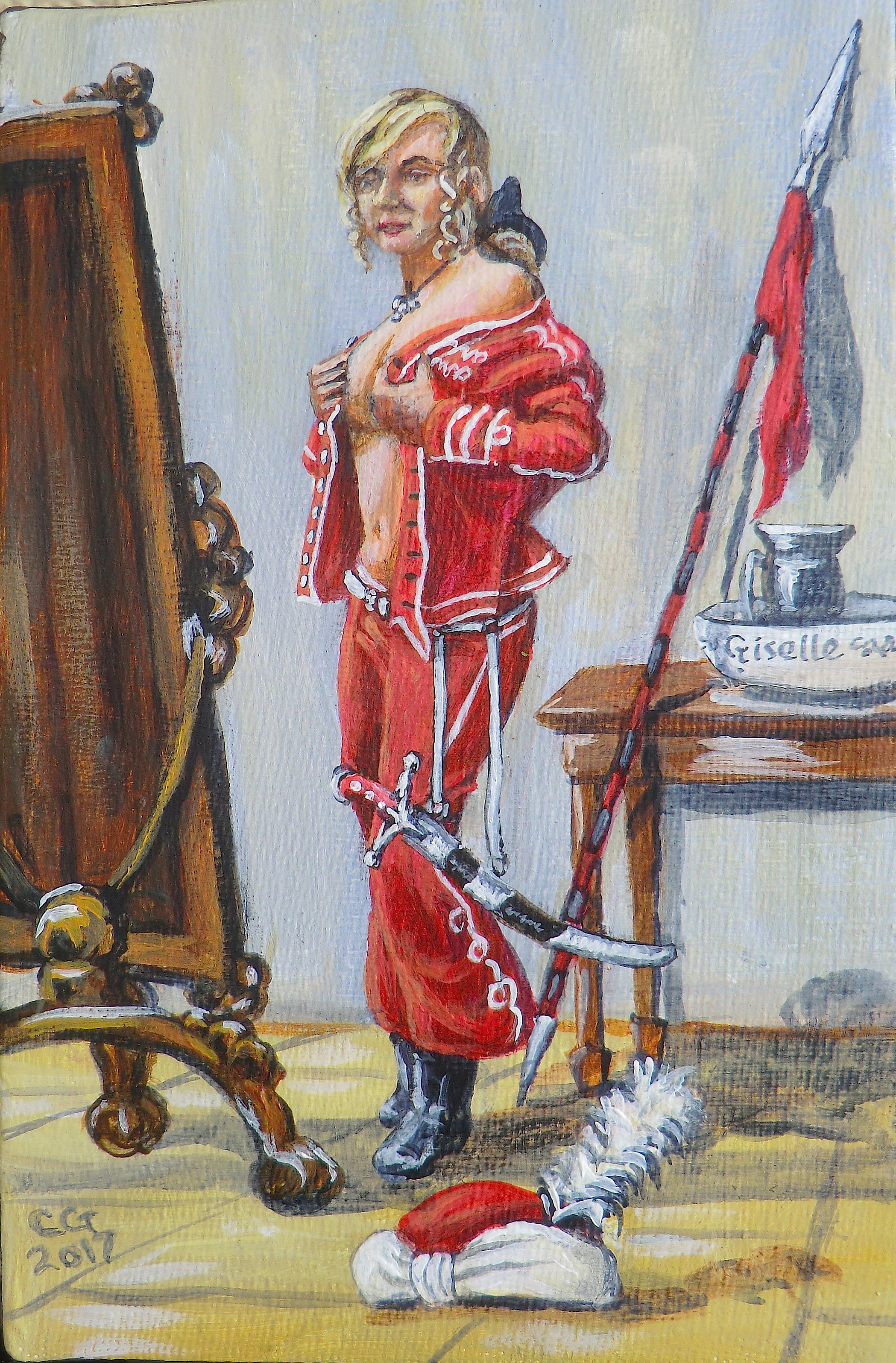 Giselle and the Bosniak shirt , Christmas 1761