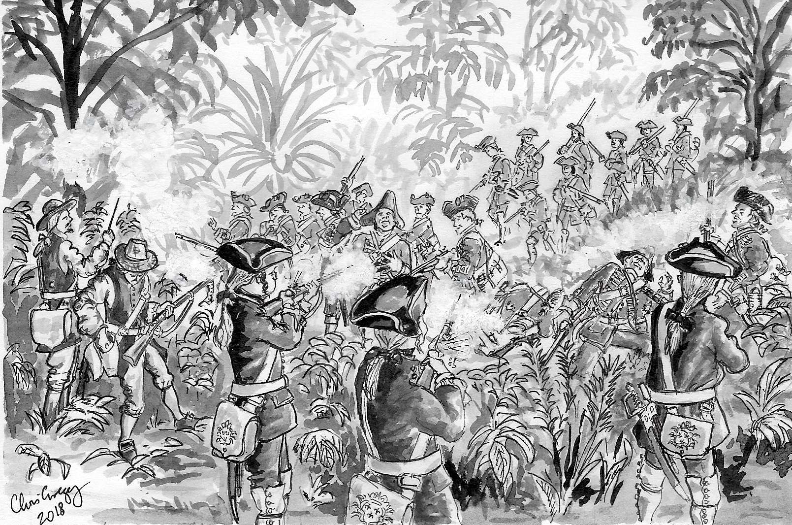 Jungle ambush, Martinique 1759